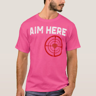 T-shirt Viser ici Fléchettes Joueurs Cible Tirer en plein