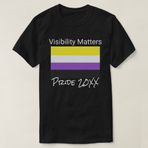 T-shirt Visibility Matters, Non-Binary Pride Flag, Ville