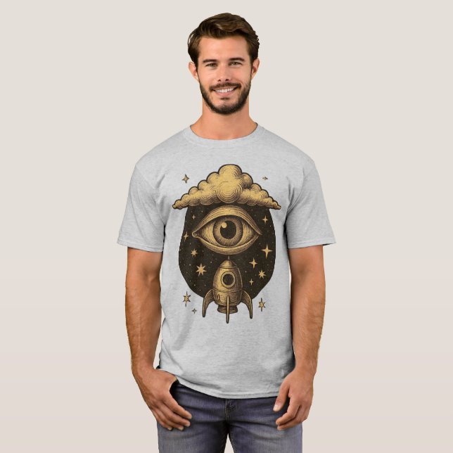 T-shirt VISION CÉLESTE – L'Œil qui lance les rêves (Devant entier)
