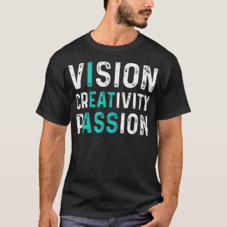 T-shirt Vision Créativité Passion Vintage