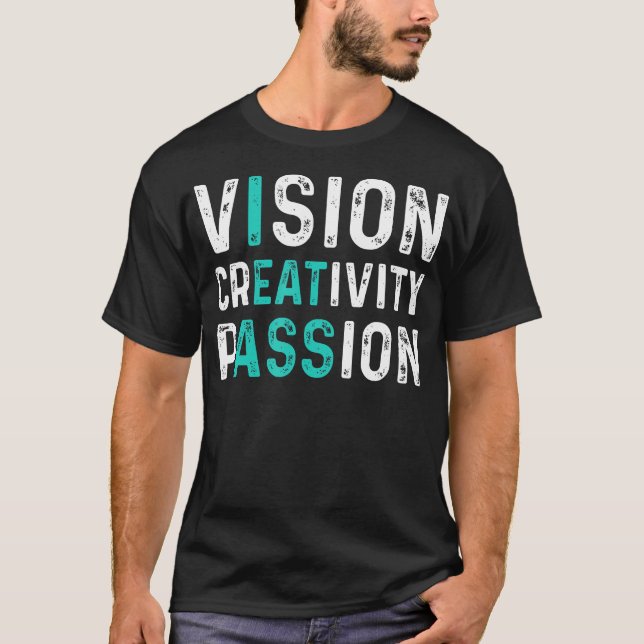 T-shirt Vision Créativité Passion Vintage (Devant)
