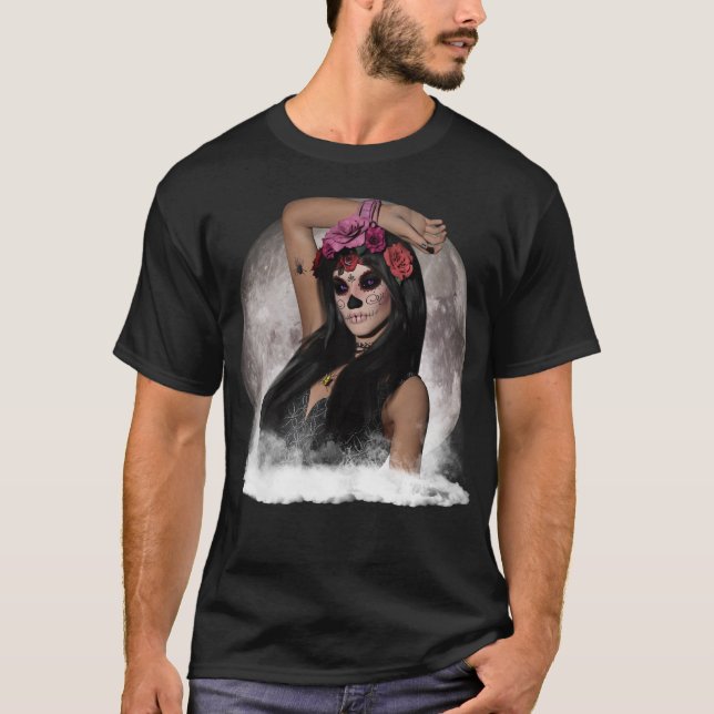 T-shirt Vision du crâne sucre yeux pourpres sous Pleine lu (Devant)