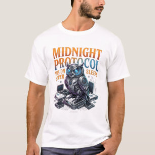 T-shirt Vision du protocole de minuit ne dort jamais Cyber