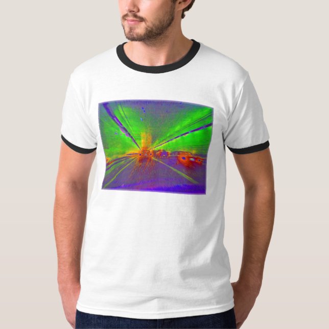 T-shirt vision télescopique avec le café express (Devant)