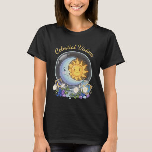 T-shirt Visiones Celestes   Tarot Cristal Soleil et Lune M
