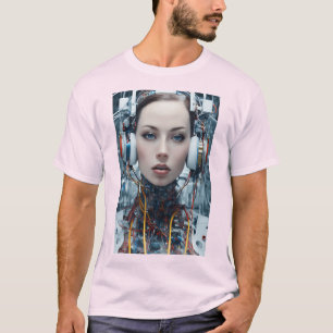 T-shirt Visions cybernétiques : Esthétique Futuriste