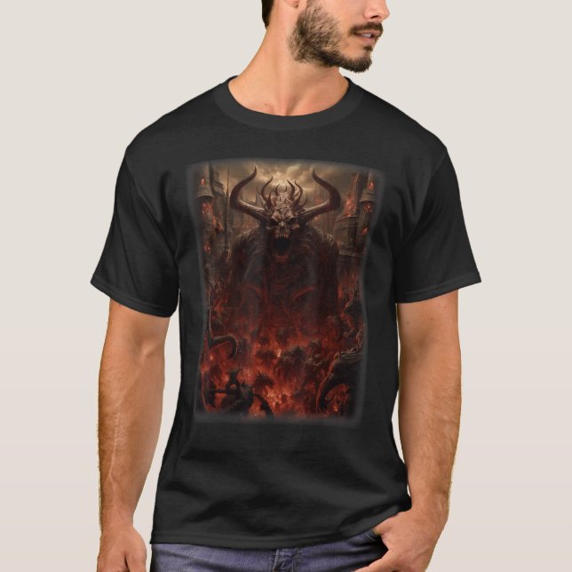 T-shirt Visions de l'enfer Satan Devils Démons Monster Ske (Devant)