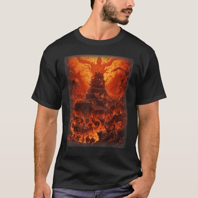 T-shirt Visions de l'enfer Satan Diables Démons Monstre Sq (Devant)