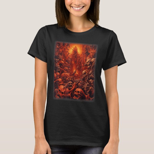 T-shirt Visions de l'enfer Satan Diables Démons Monstre Sq (Devant)