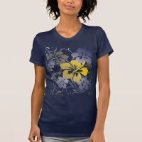 T-shirt Visions tropicales (en bleu)