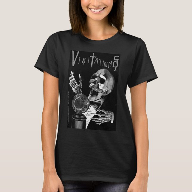 T-shirt Visitations Comic Book Skull chantant pour femmes (Devant)