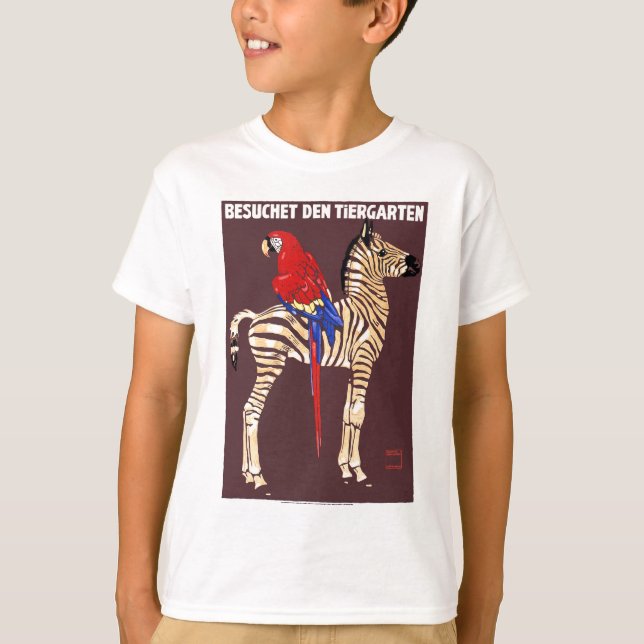 T-shirt Visite 1912 de Ludwig l'affiche d'ara de zèbre de (Devant)