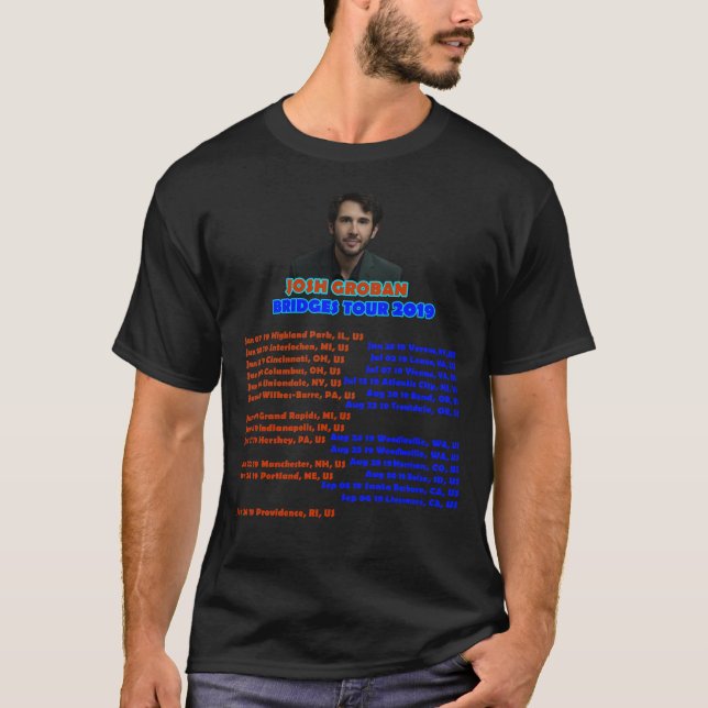 T-shirt VISITE 2019 de JOSH GROBAN Idina Menzel (Devant)