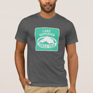 T-shirt Visite de cercle du lac Supérieur, poteau de