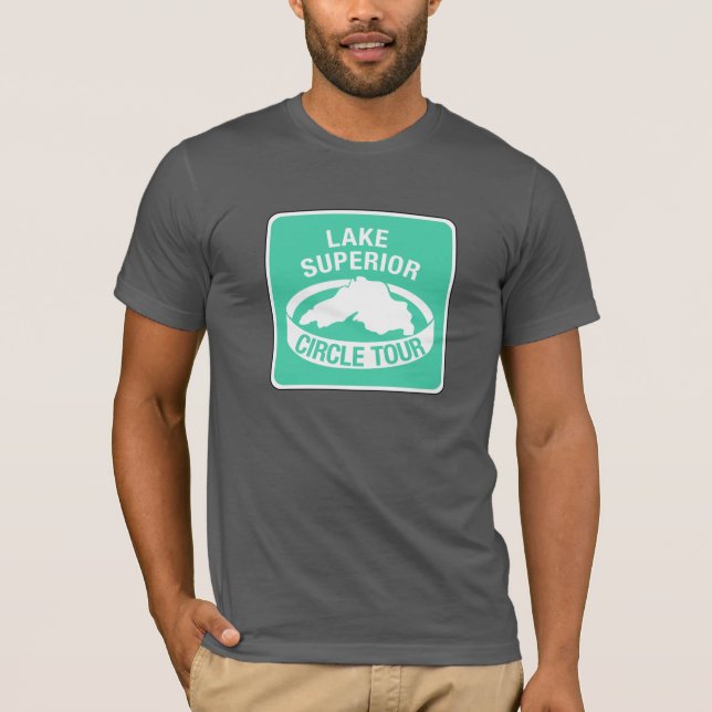 T-shirt Visite de cercle du lac Supérieur, poteau de (Devant)