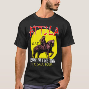 T-shirt Visite de "huns d'Attila au soleil" (l'avant foncé