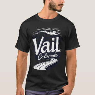 T-shirt Visite de souvenir vintage de ski extérieur cool à