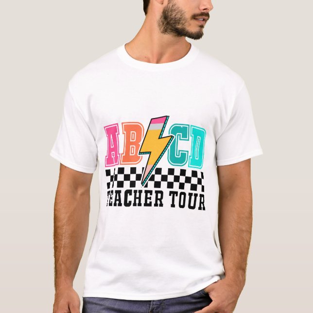 T-shirt Visite d'enseignant ABCD, Retour à l'école, classe (Devant)