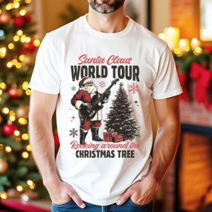 T-shirt Visite du monde du Père Noël Rétro