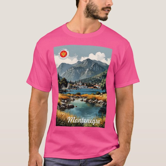 T-shirt Visite du Monténégro (Devant)