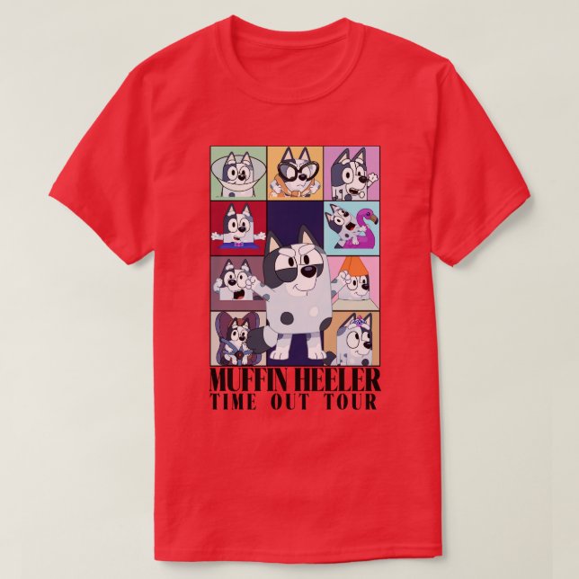 T-shirt Visite guidée de Muffin Heeler Time Out (Design devant)