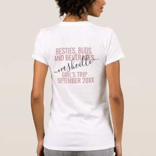 T-shirt Visite guidée personnalisée des filles roses du we