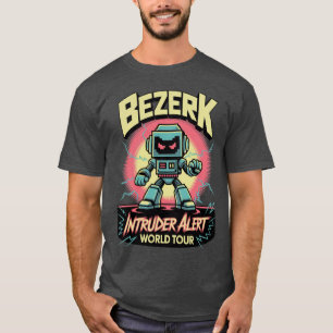 T-shirt Visite Mondiale Alerte Intrus Bezerk Rétro Arcade