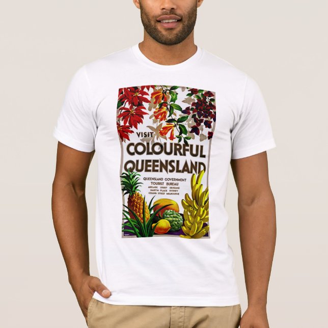 T-shirt Visiter Colorful Queensland (Devant)
