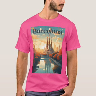 T-shirt Visiter La Ville De Barcelone 1
