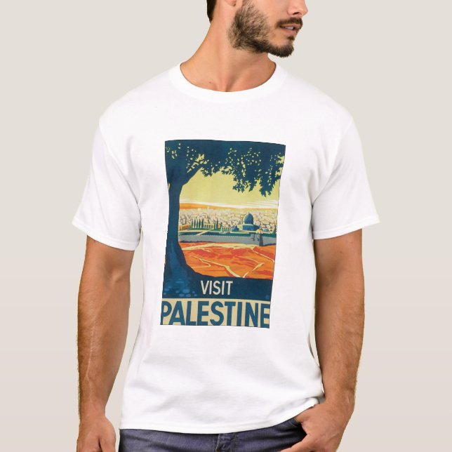 T-shirt Visiter l'affiche Vintage voyage Palestine (Devant)
