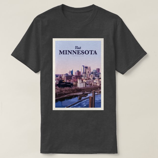 T-shirt Visiter le Minnesota (Design devant)
