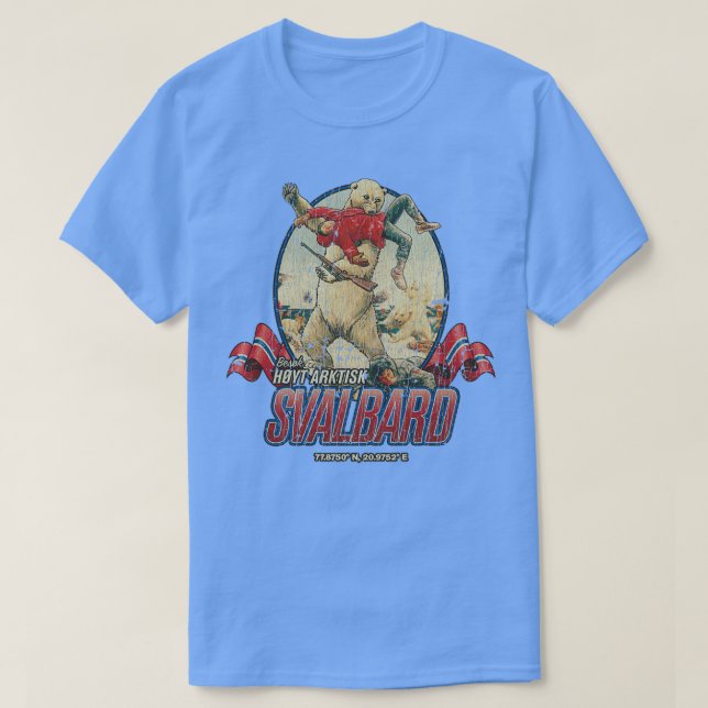 T-shirt Visiter le Svalbard de l'Extrême-Arctique (Design devant)