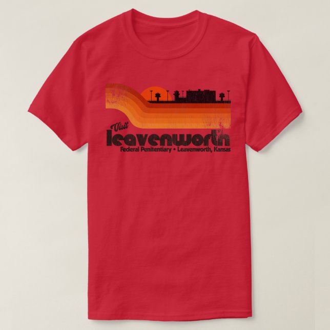 T-shirt Visiter Leavenworth Prison Retro Souvenir touristi (Design devant)