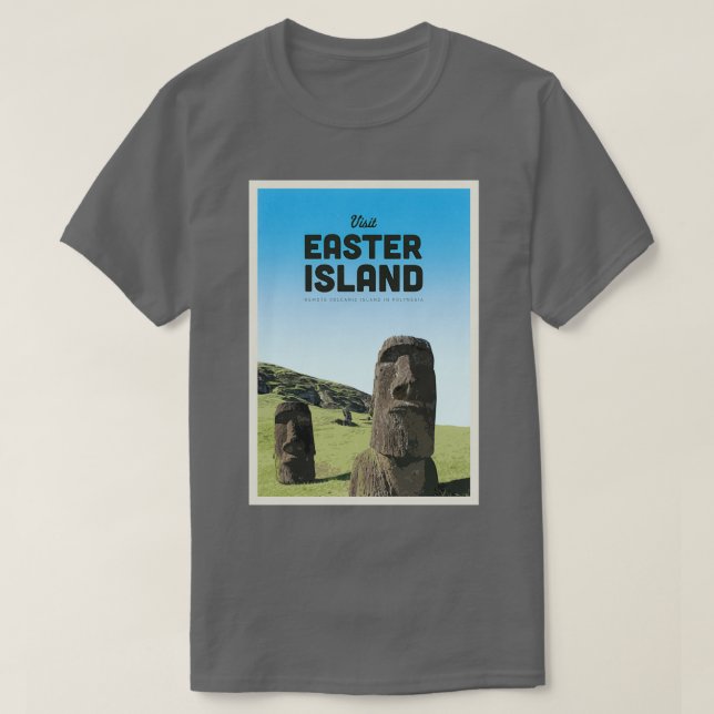 T-shirt Visiter l'île de Pâques (Design devant)