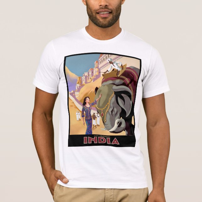 T-shirt Visiter l'Inde colorée (Devant)
