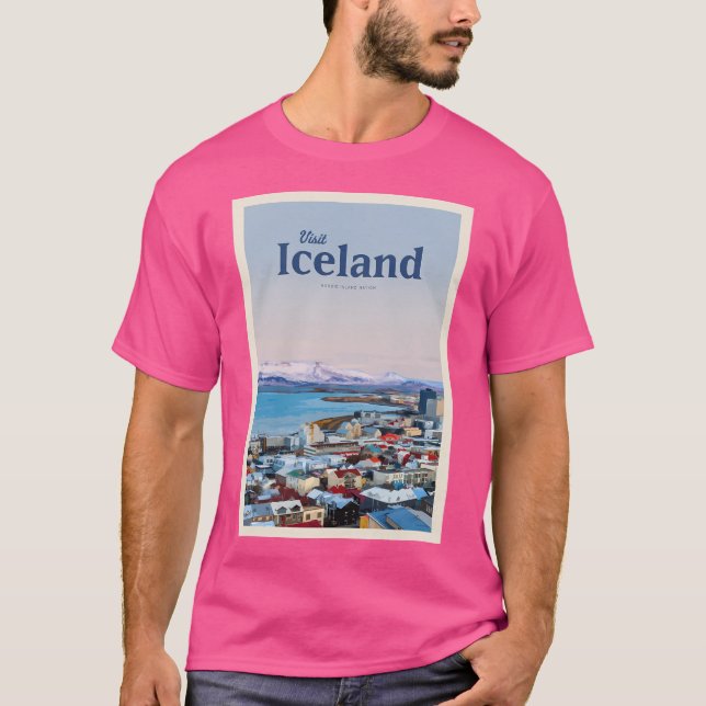 T-shirt Visiter l'Islande (Devant)