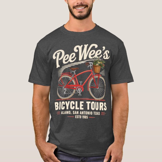 T-shirt Visites à vélo de Pee Wee (Devant)