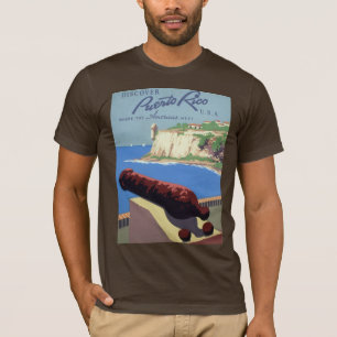 T-shirt Visitez la forteresse El Morro, Porto Rico, Vieux 