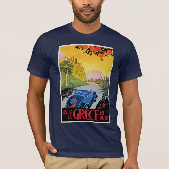 T-shirt Visitez La Grece en Auto (Devant)