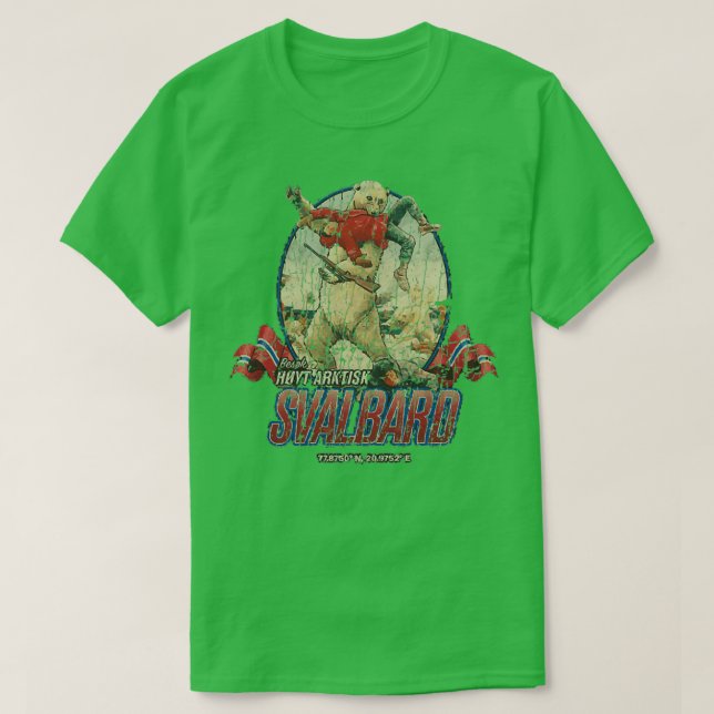 T-shirt Visitez le Svalbard 1 de l'Extrême-Arctique (Design devant)