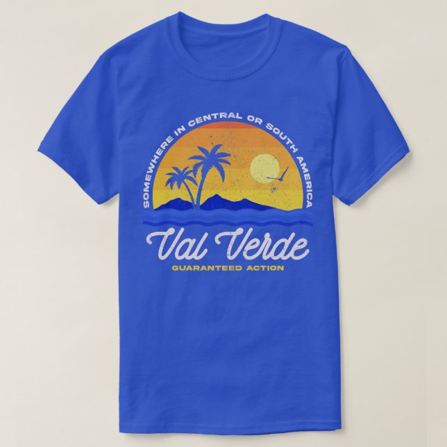 T-shirt Visitez le Val Verde 80s Films (Design devant)