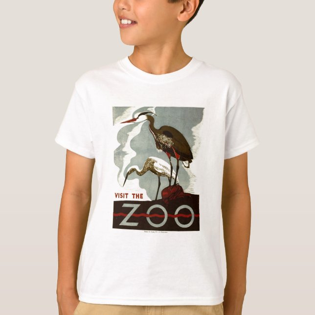 T-shirt Visitez le zoo - l'affiche de WPA - (Devant)