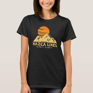 T-shirt Visitez les lignes Nazca Coordonnées du sud du Pér