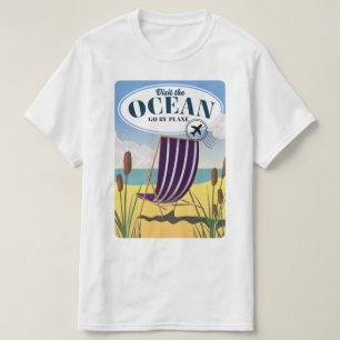 T-shirt Visitez l'océan "Allez en avion"
