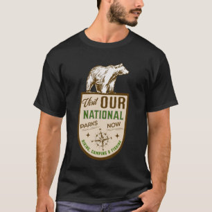 T-shirt Visitez Nos Parcs Nationaux, Protégez Nos Parcs T