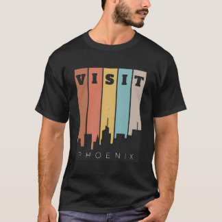 T-shirt Visitez Phoenix La Vallée Du Soleil Skyline Retro