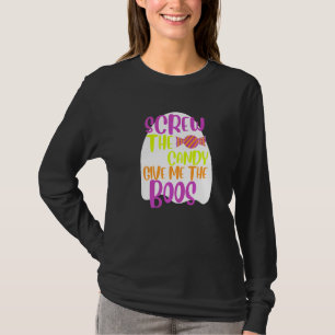 T-shirt Visser les bonbons, donnez-moi les huées Hallowee