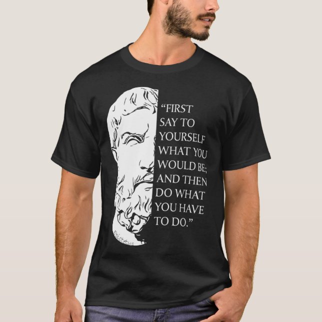 T-shirt Visualisation de citation de philosophie stoïcienn (Devant)