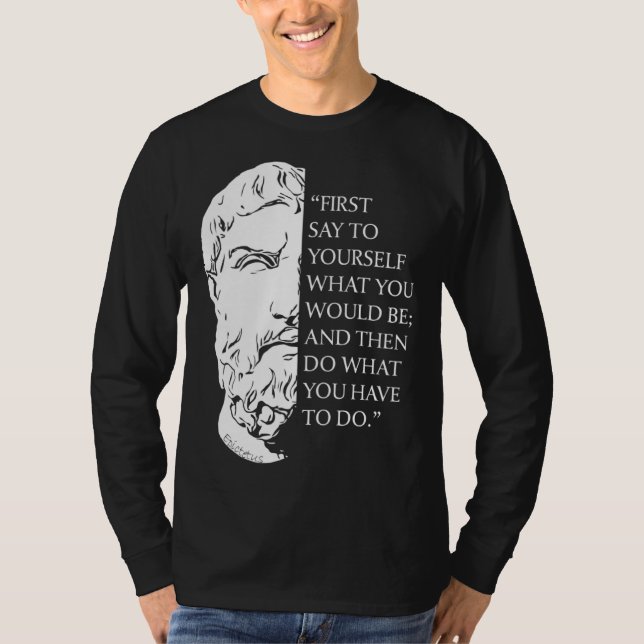 T-shirt Visualisation de citation de philosophie stoïcienn (Devant)