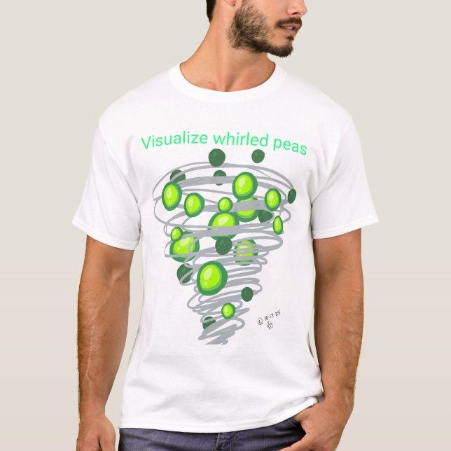 T-shirt Visualiser les Petits Pois Tourbillonnants (Devant)